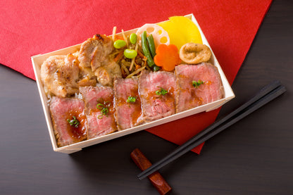 千葉牛ローストビーフと鶏もも西京焼き弁当