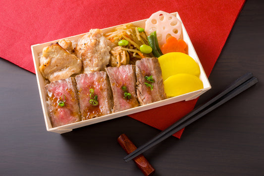 千葉牛ステーキと鶏もも西京焼き弁当