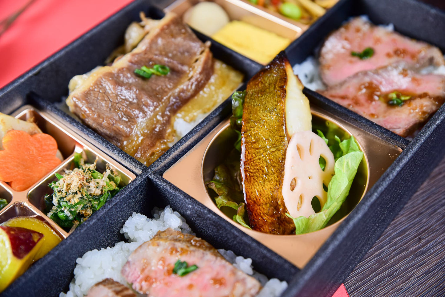 千葉牛 三種の肉と銀ひらす西京焼き御膳